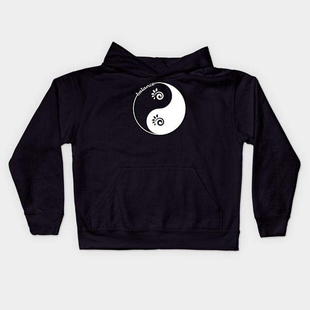 Yin Yang Balance Kids Hoodie by DeafCounseling 